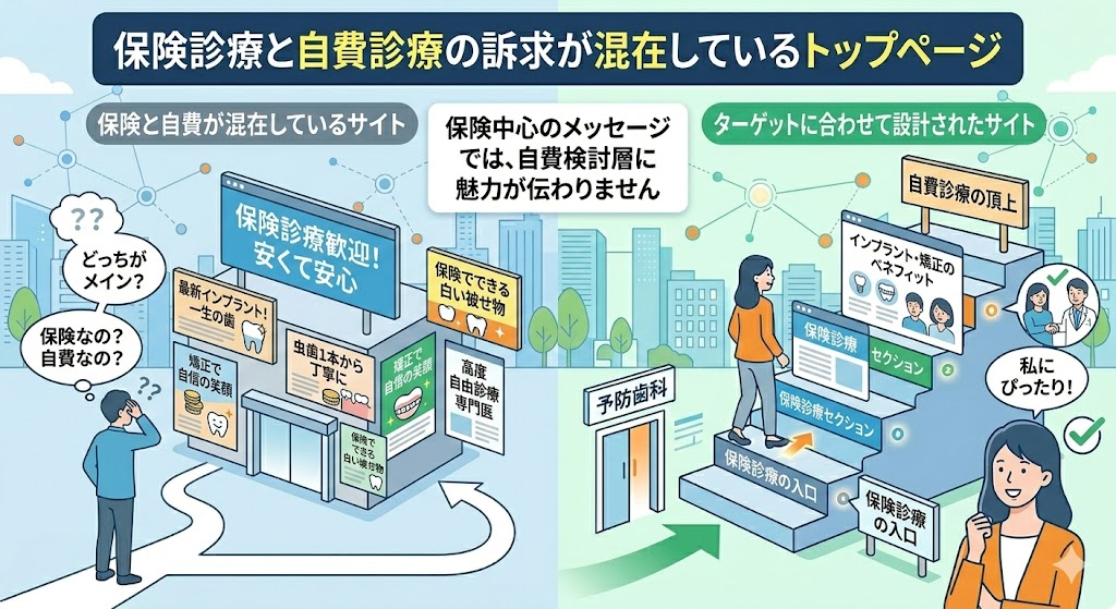 歯科医院 保険診療と自費診療の混在